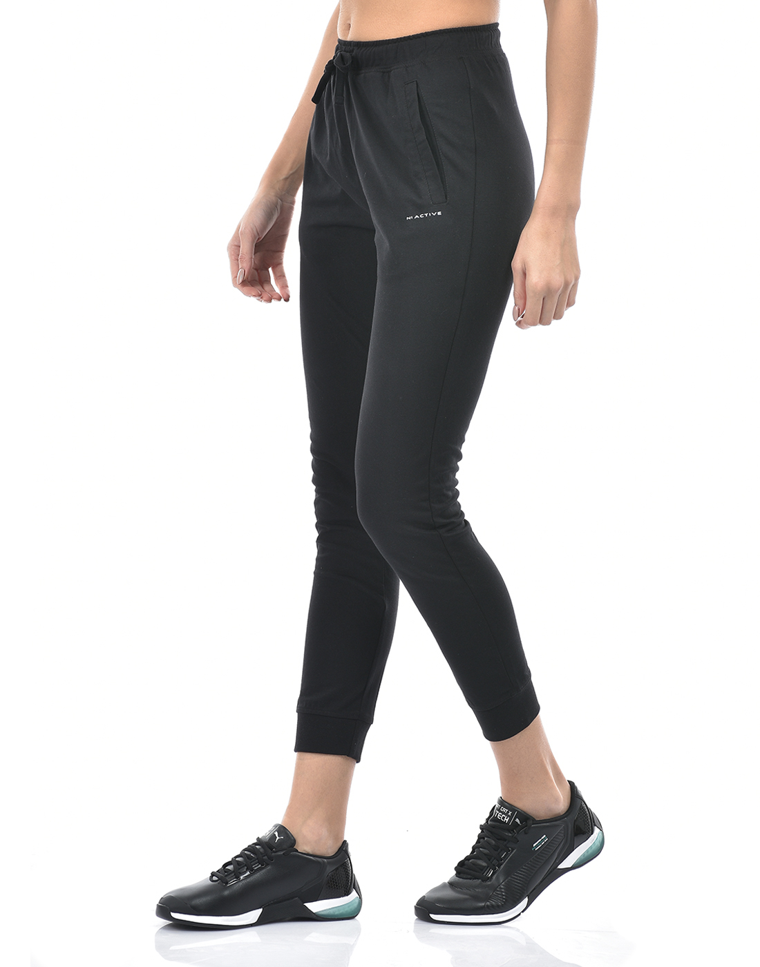 Numero Uno Women Solid Black Track Pants